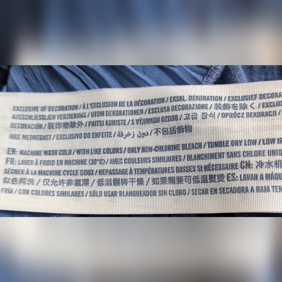 NWOT Abercrombie Kids Blue Floral Top With Chiffon Ruffle Size 15/16(Bust 32/34) - Picture 7 of 9